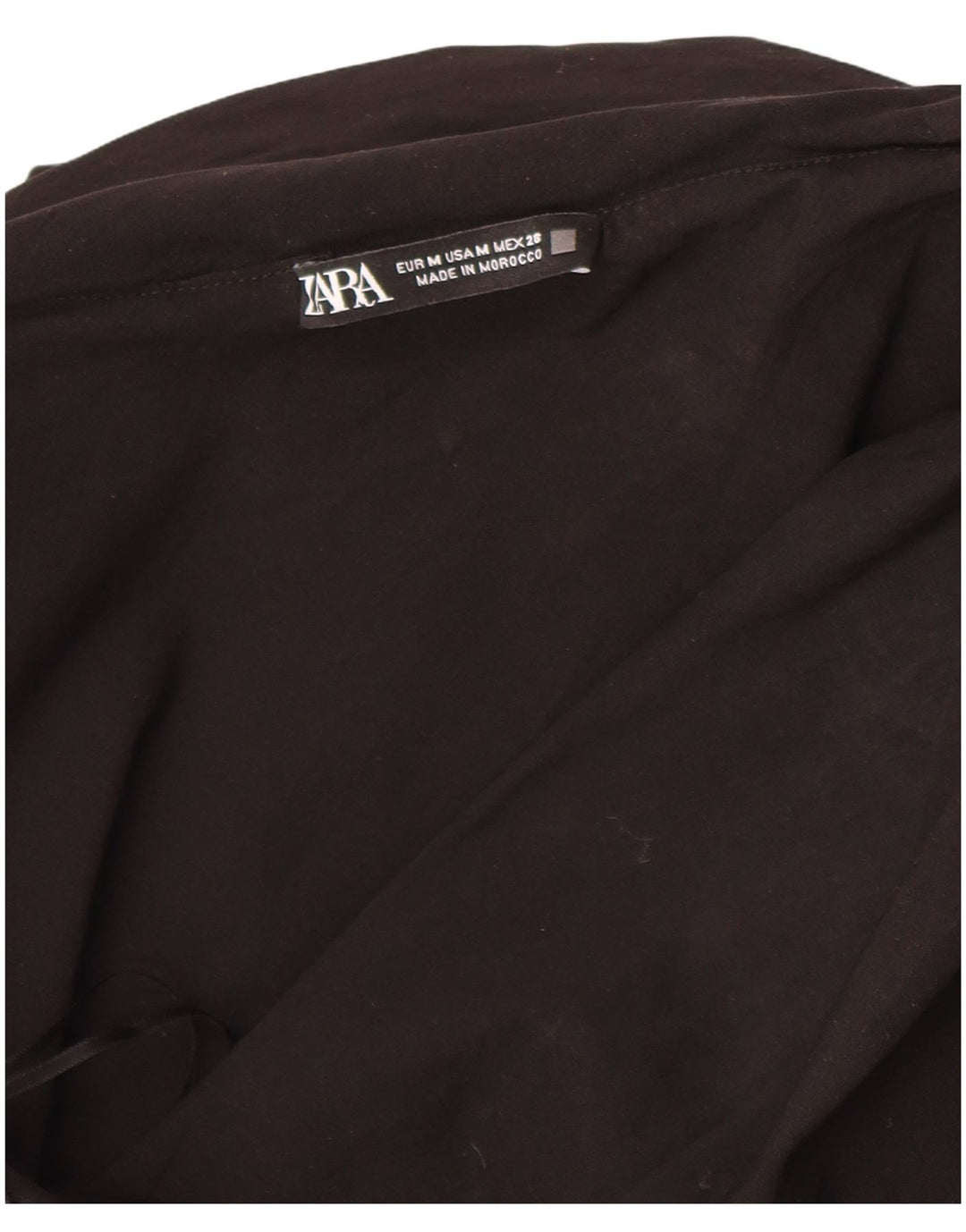 Zara Womens Crop One Shoulder Top UK 12 Medium Black