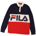 Fila Herren-Rugby-Poloshirt mit Grafik, mittelgroß, mehrfarbig, Farbblock