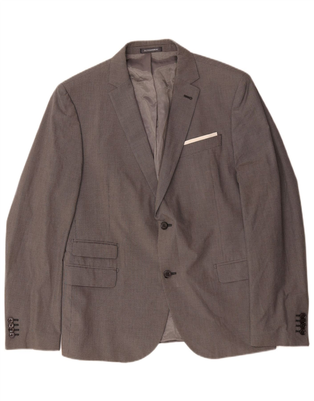 Daniele Alessandrini Veste Blazer 2 Boutons Homme IT 52 XL Pied-de-Poule Gris