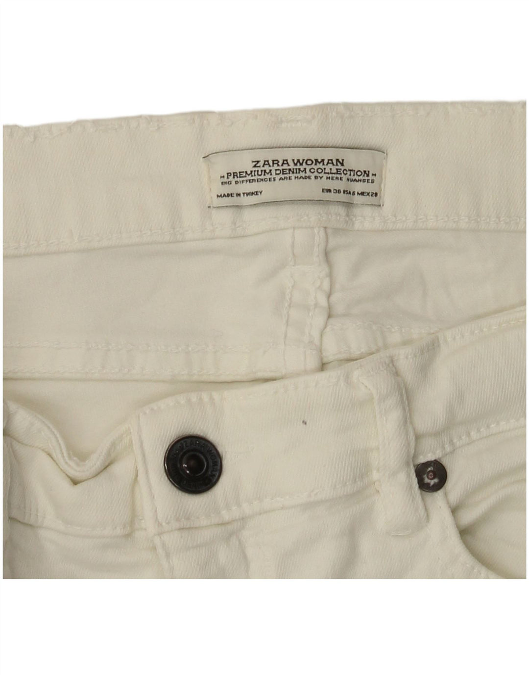 ZARA Womens Slim Jeans EU 38 Small W28 L26 White
