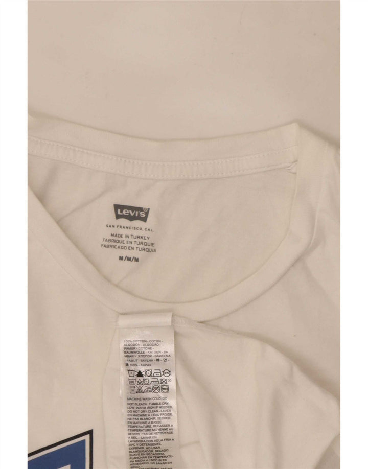 Levi's Mens Graphic T-Shirt Top Medium White Cotton