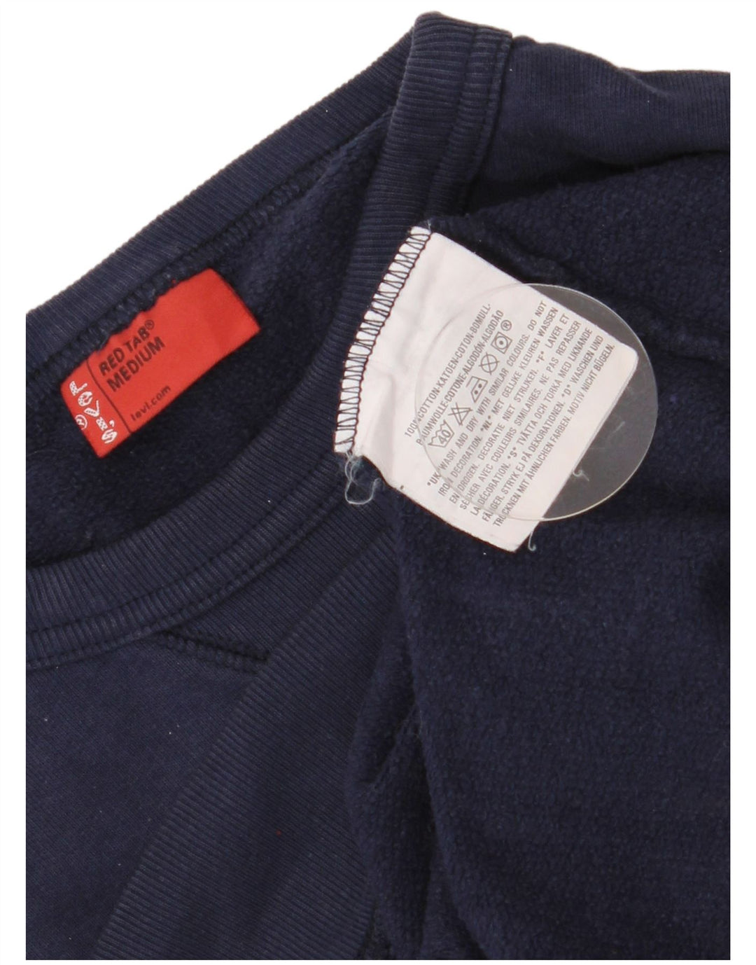 Levi's Mens Sweatshirt Jumper Medium Navy Blue Cotton
