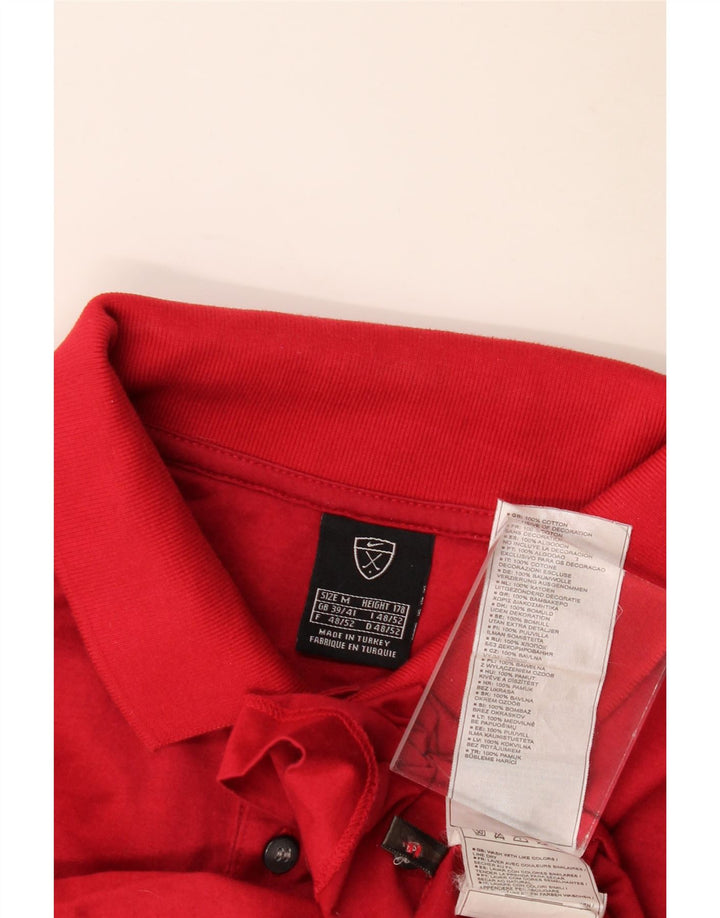 Nike Mens Polo Shirt UK 39/41 Medium Red Cotton