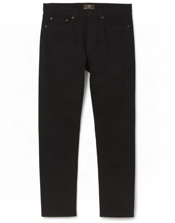Marks & Spencer Mens Slim Jeans W34 L33 Black Cotton