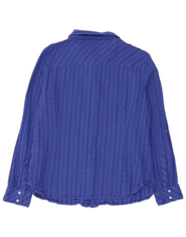 Tommy Hilfiger Damen-Hemd UK 16, groß, blau gestreift, Baumwolle