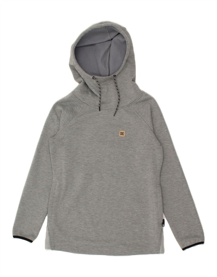 DC Womens Hoodie Jumper UK 14 Medium Grey Polyester Vintage DC and Second-Hand DC from Messina Hembry 