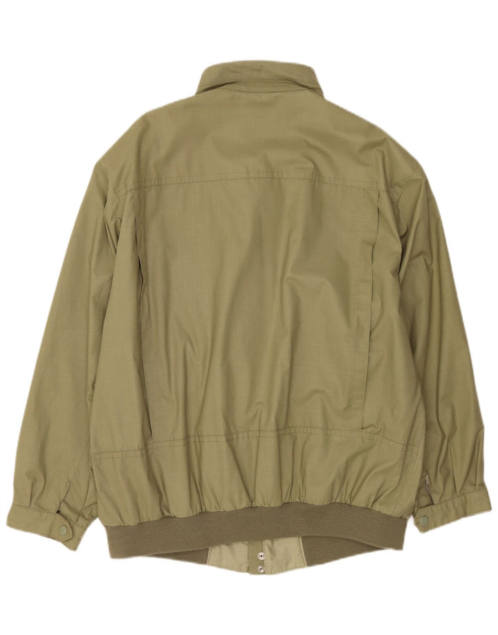 Vintage Mens Bomber Jacket IT 60 5XL Green Polyester
