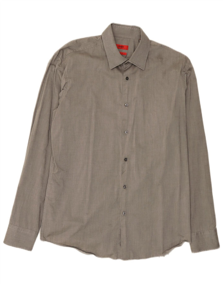Hugo Boss Mens Regular Fit Shirt Large Grey
