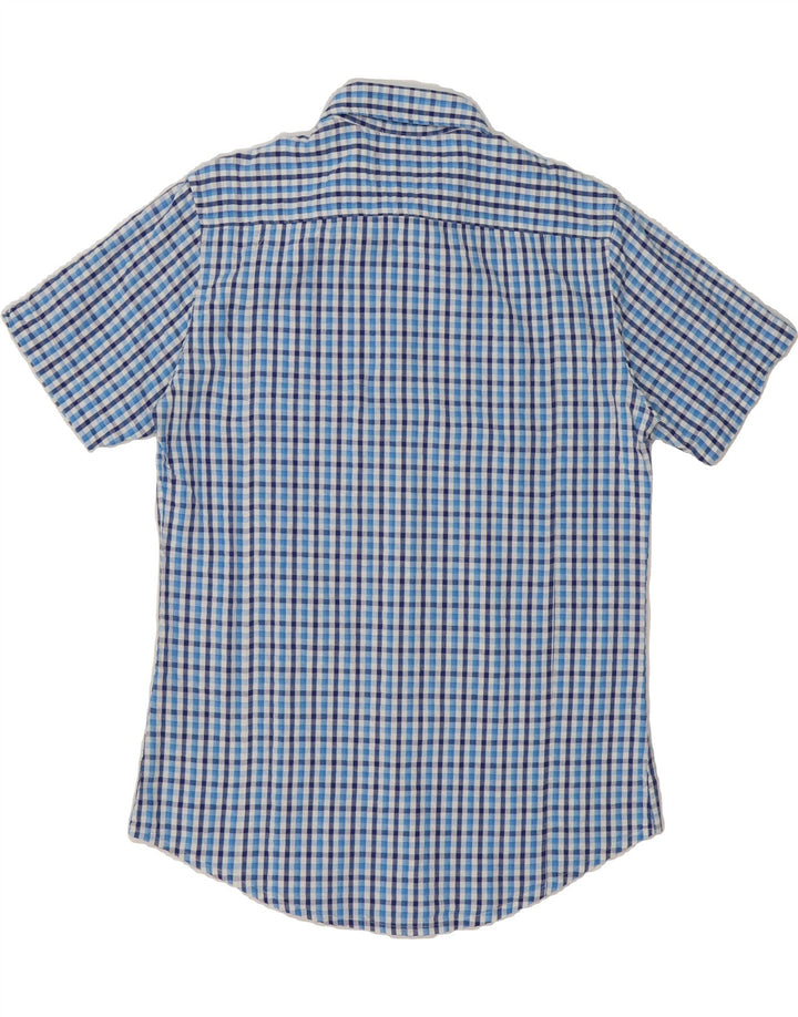 KAPPA Mens Short Sleeve Shirt Large Blue Check Vintage Kappa and Second-Hand Kappa from Messina Hembry 