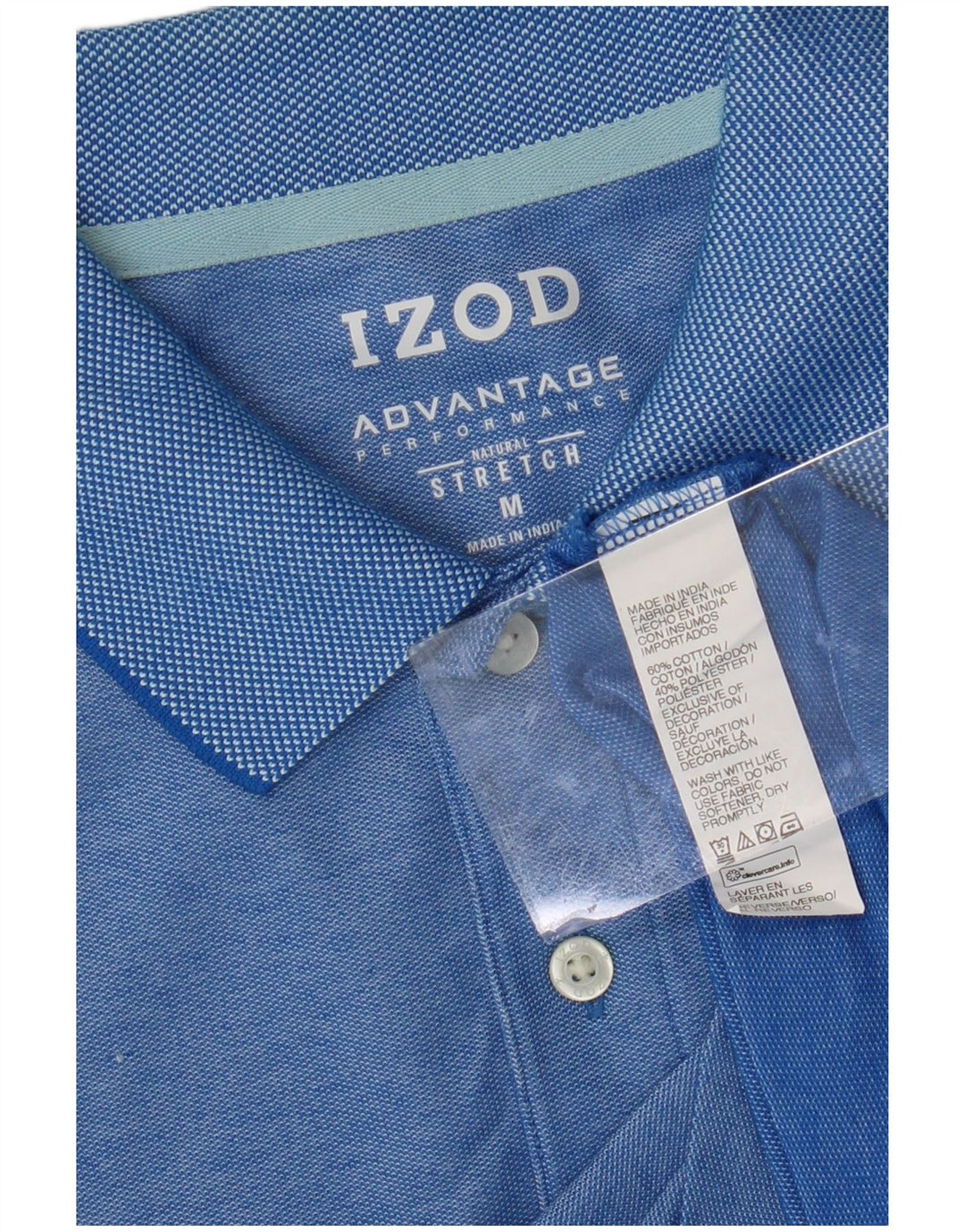 IZOD Poloskjorte til mænd Medium blå bomuld