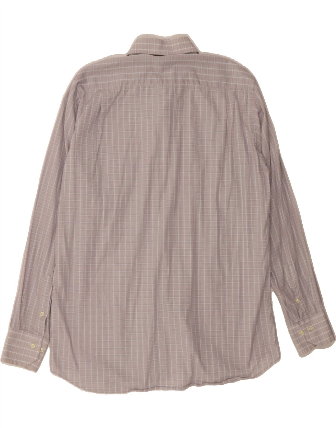UNGARO Mens Shirt Size 42 16 1/2 Large Grey Check Cotton Vintage Ungaro and Second-Hand Ungaro from Messina Hembry 