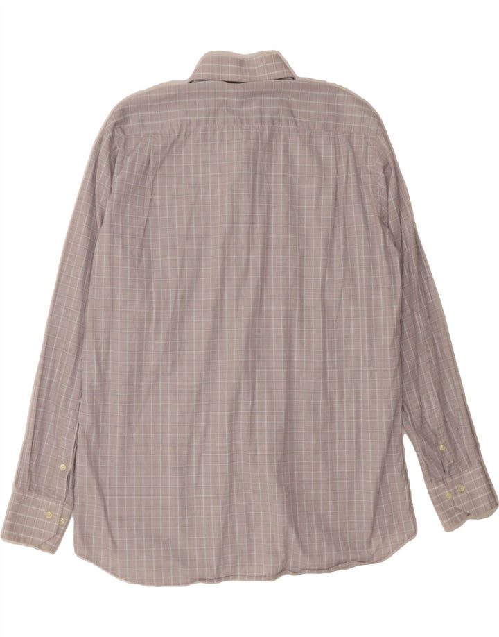 UNGARO Mens Shirt Size 42 16 1/2 Large Grey Check Cotton Vintage Ungaro and Second-Hand Ungaro from Messina Hembry 