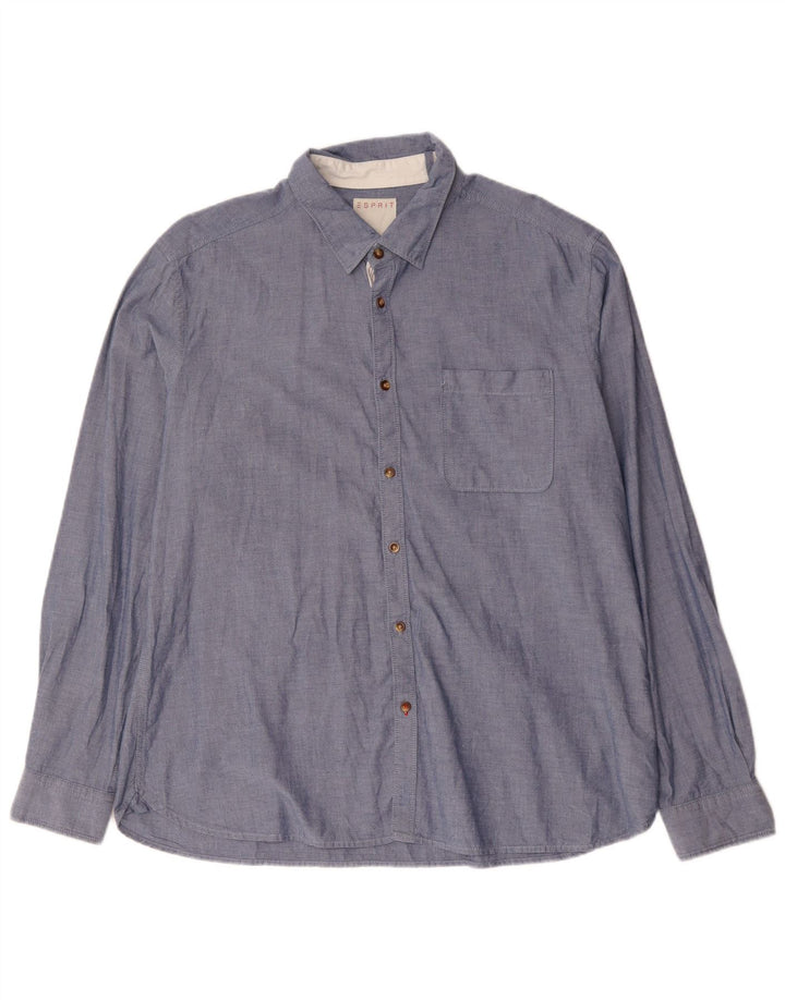 Esprit Herreskjorte 2XL Blå Bomuld