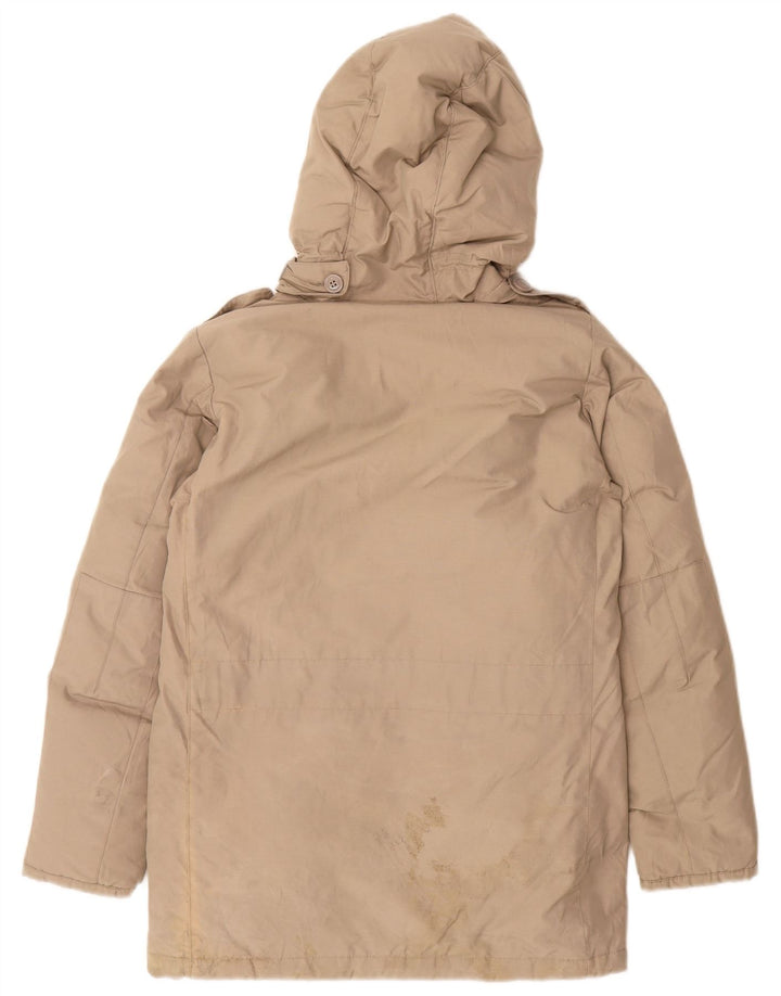 Woolrich Boys Hooded Padded Jacket 9-10 Years Grey Nylon