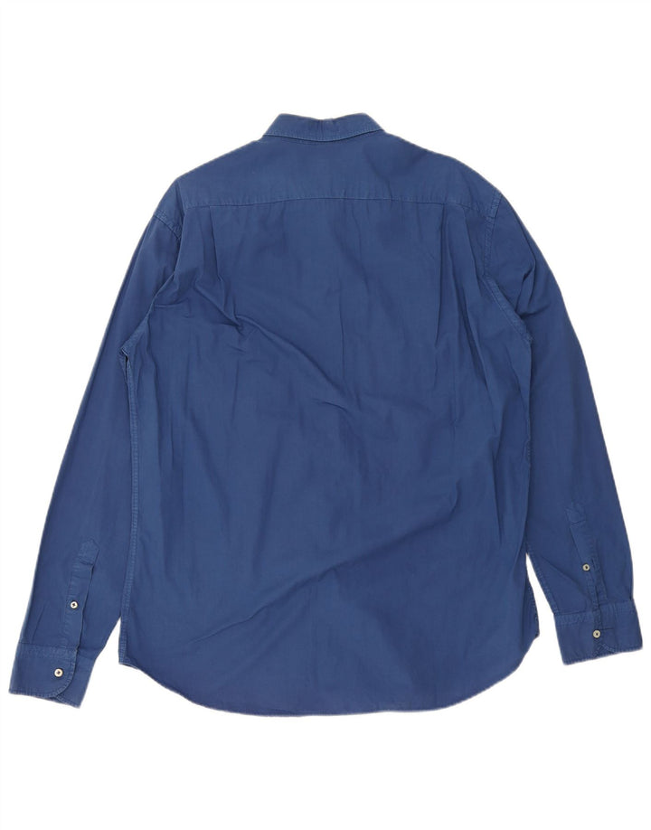 Avirex Mens Regular Fit Shirt Large Blue Cotton