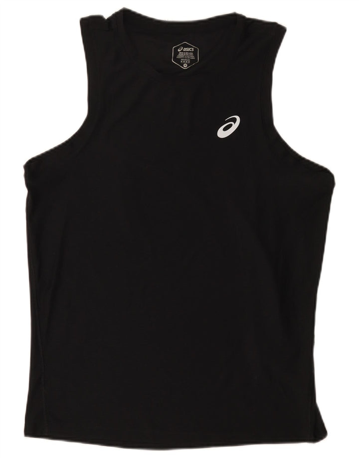 Asics Mens Vest Top Medium Black Polyester
