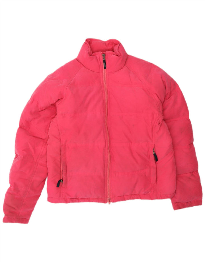 Jaqueta acolchoada com capuz feminina Musto UK 12 poliéster rosa médio