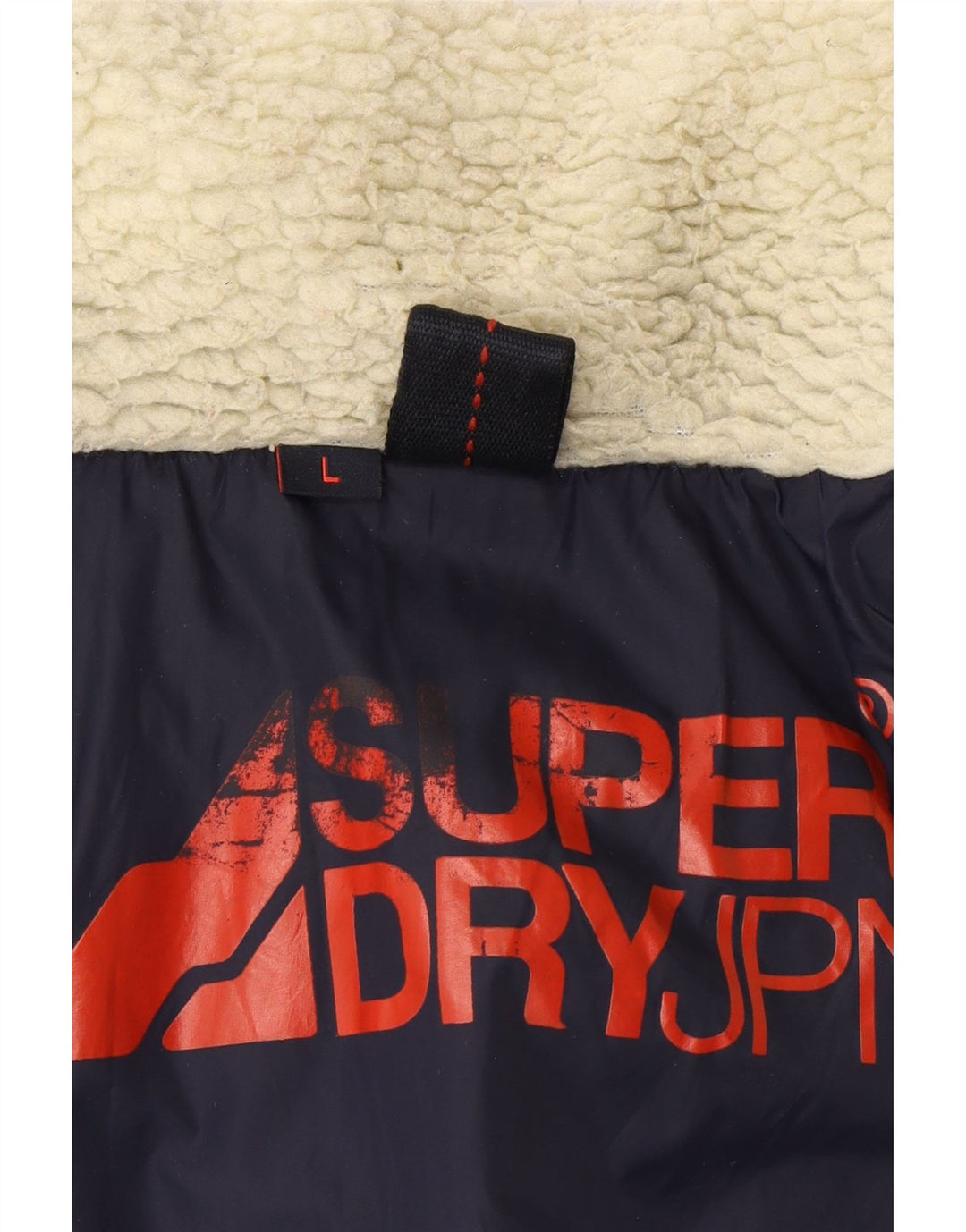 Superdry Mens Graphic Padded Jacket UK 40 Large Navy Blue Nylon