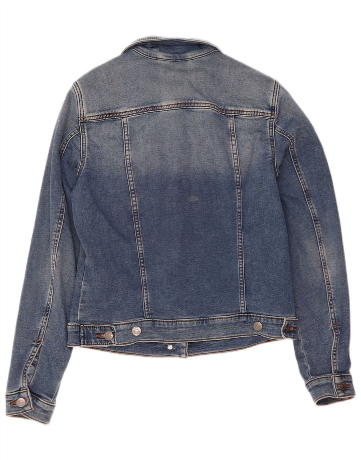 Esprit Womens Crop Denim Jacket UK 10 Petit Bleu Coton