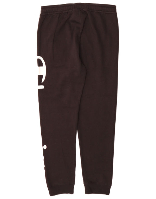 Pantaloni da tuta con grafica Champion da uomo, pantaloni da jogging, grandi, cotone nero