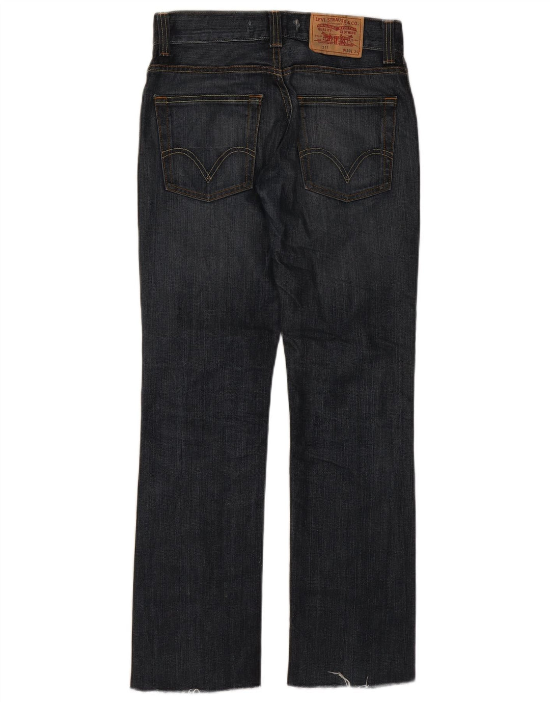 Levi's Womens 511 Slim Jeans W30 L30 Navy Blue Cotton