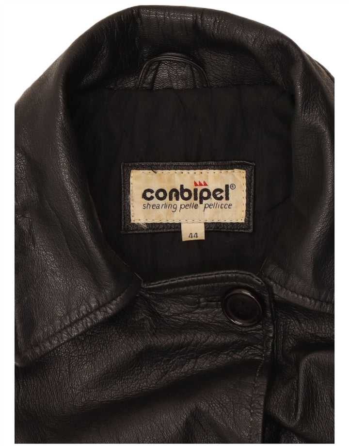 Conbipel Veste en Cuir Oversize Femme IT 44 Cuir Noir Moyen