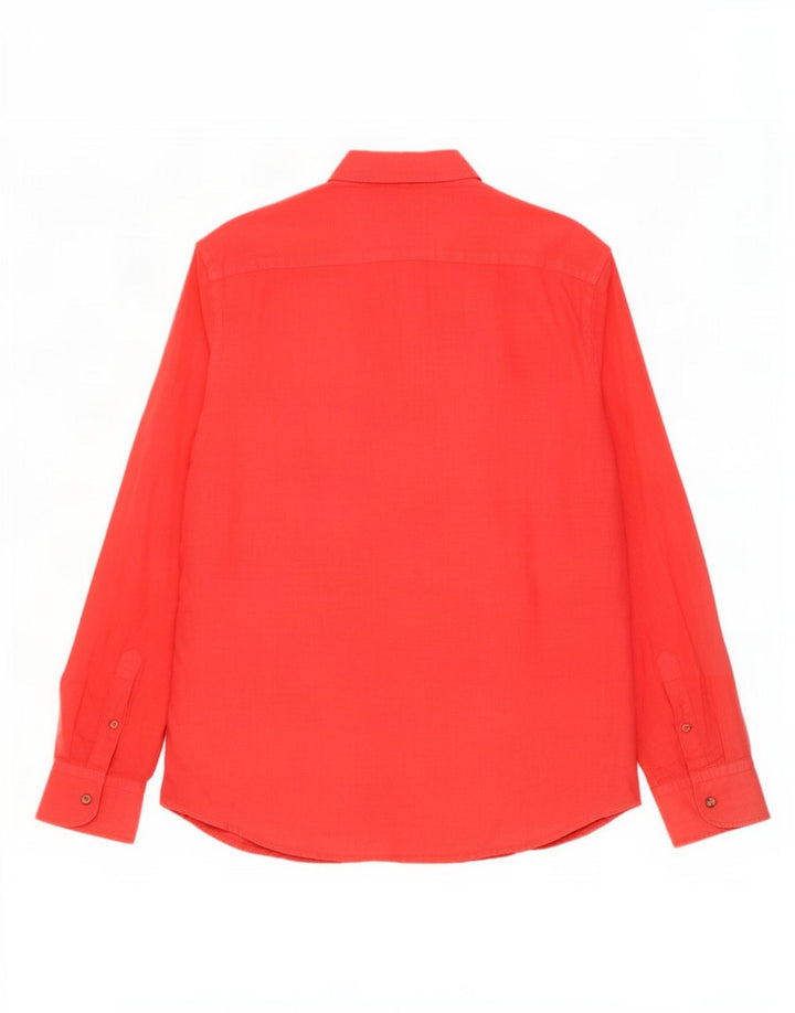 Koszula męska Massimo Dutti XL, czerwona, lniana