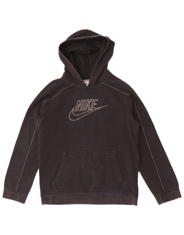 Nike - Sudadera con capucha para niños, 13-14 años, XL, algodón negro