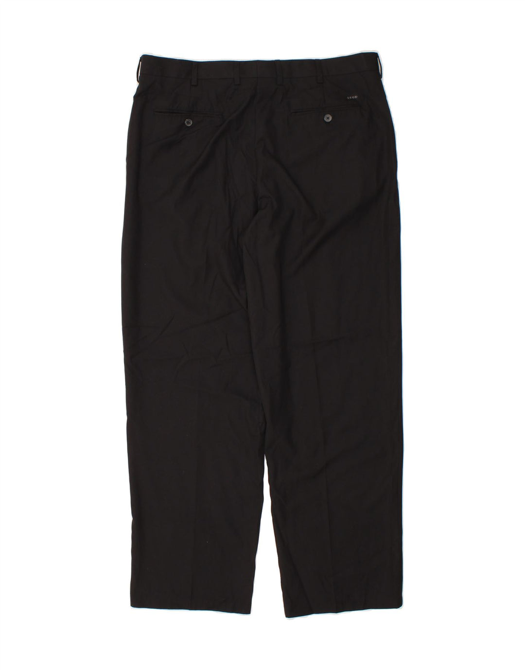 IZOD Mens Straight Chino Trousers W38 L32  Black Polyester Vintage Izod and Second-Hand Izod from Messina Hembry 