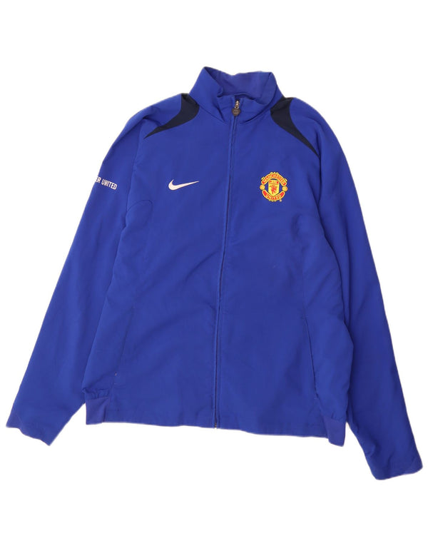 Nike Mens Manchester United Tracksuit Top Jacket UK 42/44 Large Blue Sports