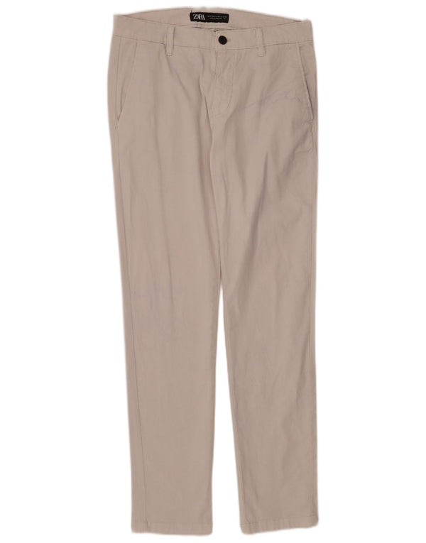 Męskie spodnie chino Zara EU 40 Medium W31 L30 Off White