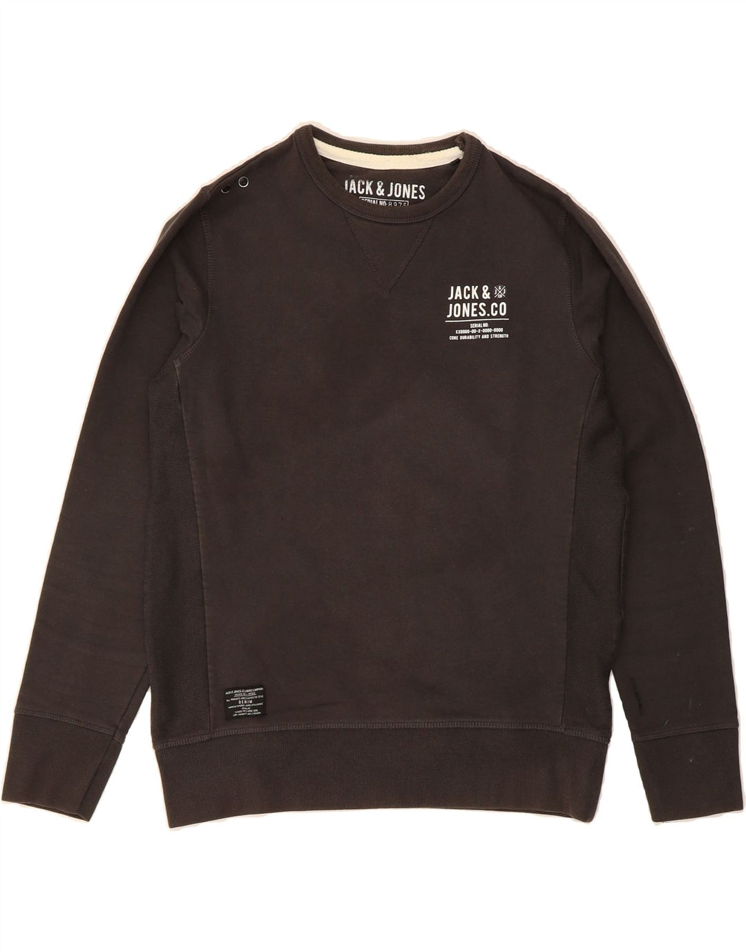 JACK & JONES Mens Sweatshirt Jumper Medium Black Cotton Vintage Jack & Jones and Second-Hand Jack & Jones from Messina Hembry 
