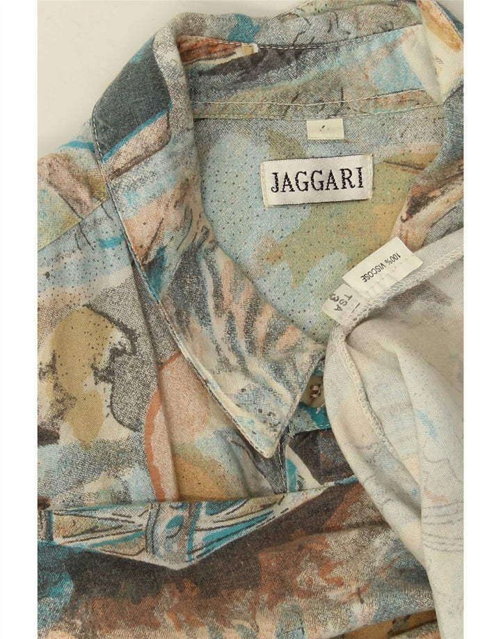 Camisa vintage para hombre grande viscosa patchwork multicolor