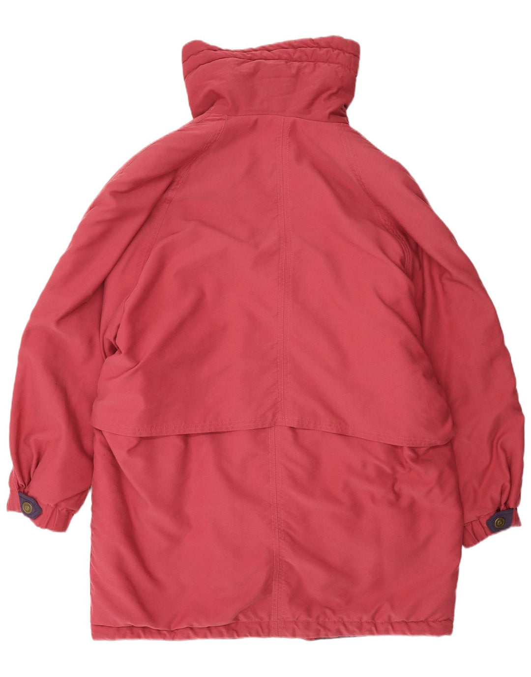 VINTAGE Womens Oversized Padded Coat EU 38 Medium Red Polyester