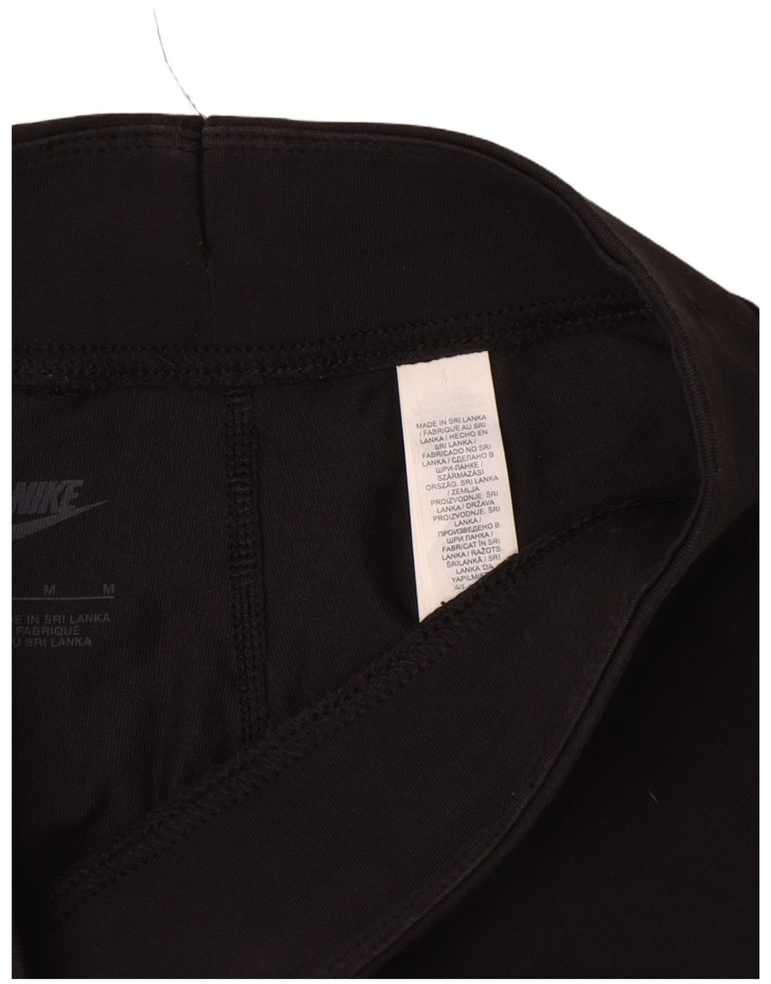 Nike Womens Graphic Leggings UK 14 Medium  Black Cotton