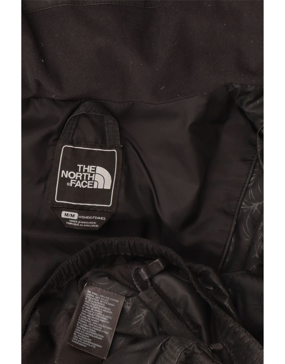 The North Face Womens Hooded Padded Jacket UK 14 Medium Black Polyester