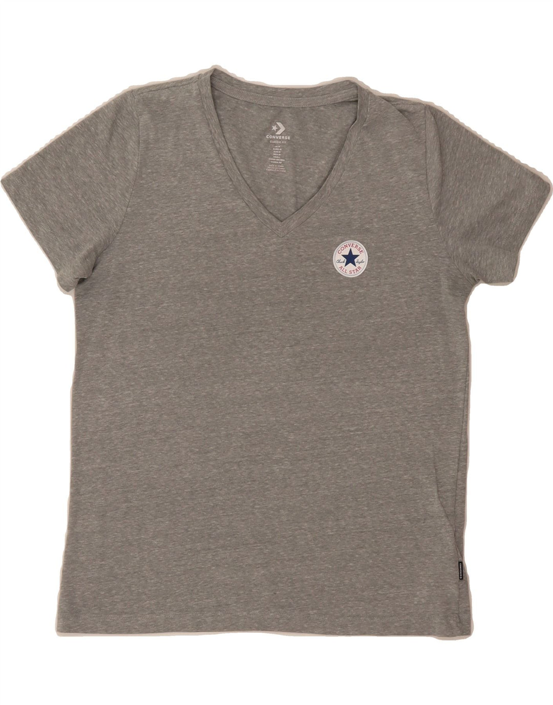 CONVERSE Womens T-Shirt Top UK 14 Medium Grey Flecked Cotton Vintage Converse and Second-Hand Converse from Messina Hembry 