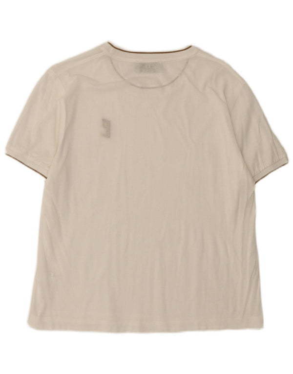 Carlo Pignatelli Womens T-Shirt Top UK 12 Medium White Cotton