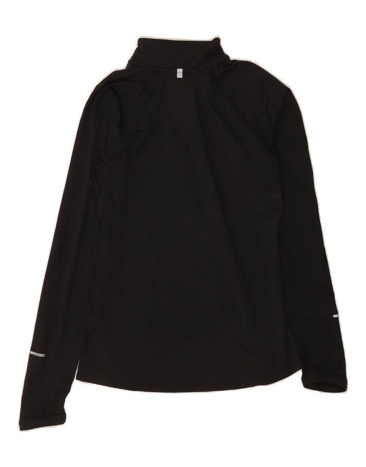 NIKE Womens Dri Fit Zip Neck Pullover Tracksuit Top UK 10 Small Black Vintage Nike and Second-Hand Nike from Messina Hembry 