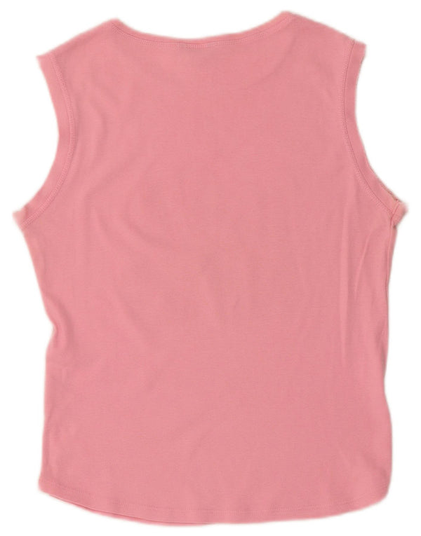 Damska kamizelka Guess Graphic Top UK 14, duża, różowa, bawełniana
