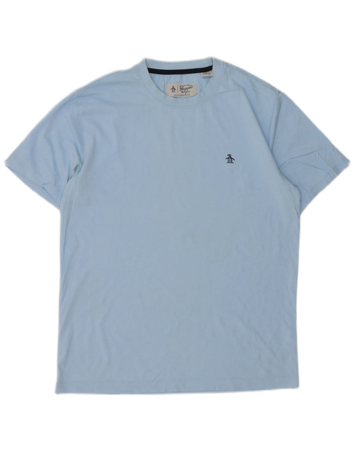 Penguin Mens T-Shirt Top Medium Blue Cotton