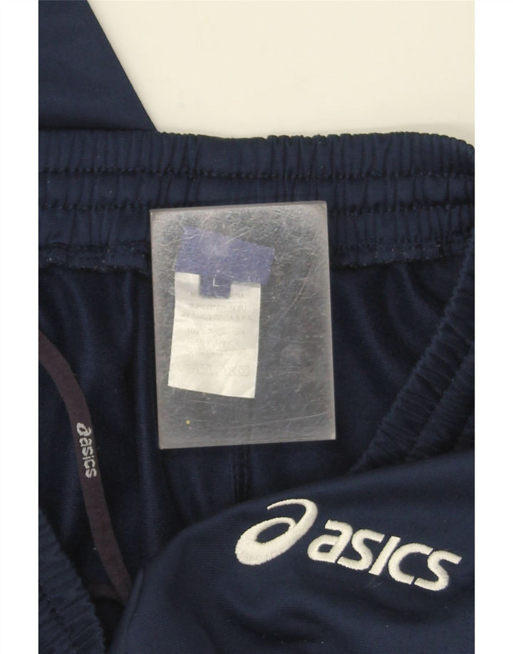 Asics Womens Tracksuit Trousers UK 14 Large  Navy Blue Polyester