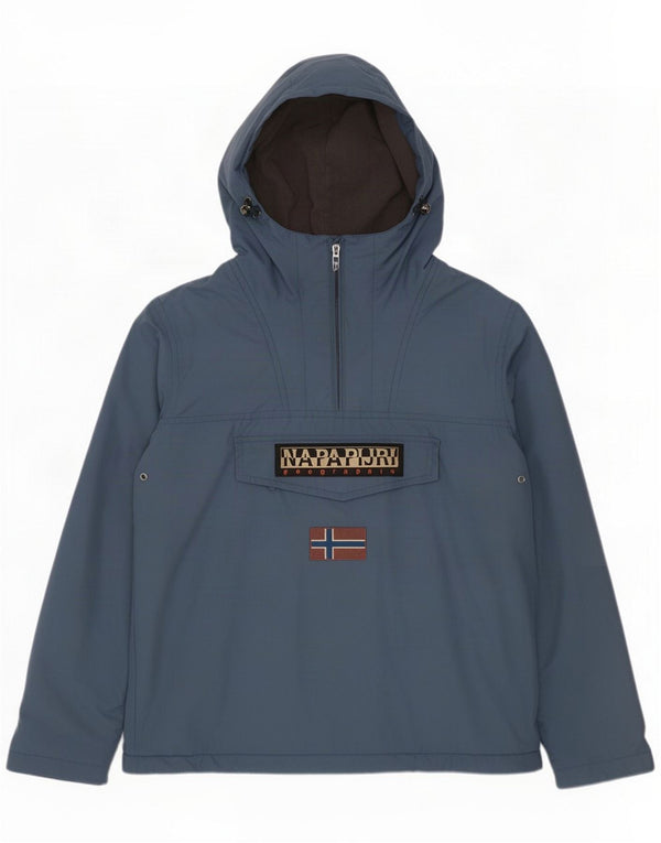 Napapijri Herre Geographic Graphic Anorak-jakke med hætte UK 44 2XL Blå