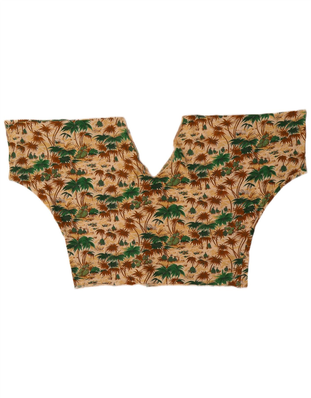 Vintage Womens Crop Top UK 12 Medium Multicoloured Hawaiian