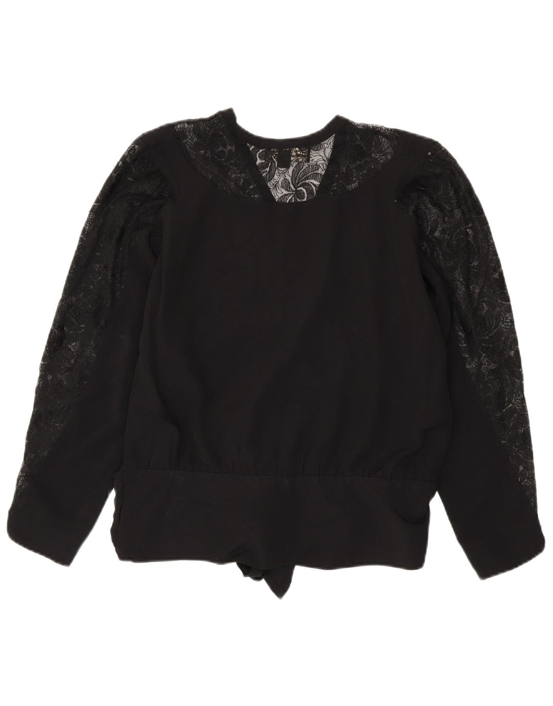 Superior Dame Langærmet Bluse Top EU 40 Medium Sort Viscose