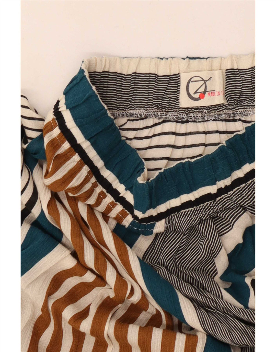 Vintage Womens Asymmetric Bubble Skirt W28 Medium Multicoloured Striped