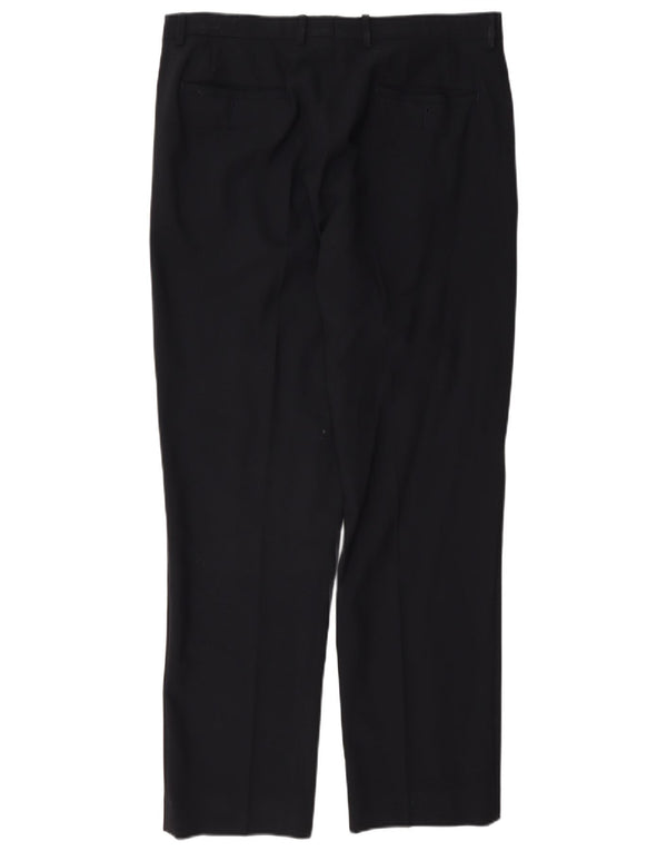 Pantaloni chino dritti da uomo Calvin Klein W32 L30 blu navy in lana