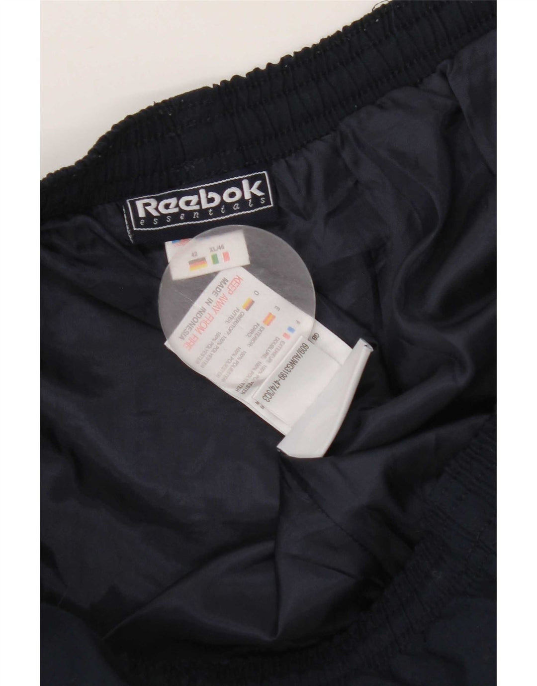 Pantaloni da tuta da donna Reebok UK 16 Large in poliestere blu navy