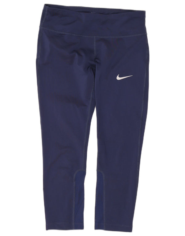 Γυναικεία κολάν Nike Dri Fit Capri UK 10 Small Navy Blue