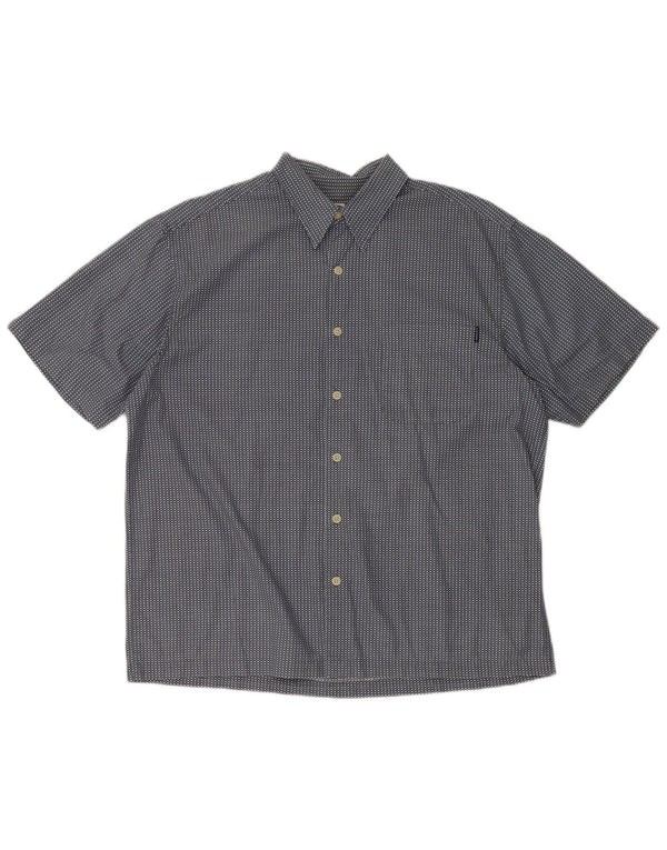 Camicia a maniche corte da uomo Old Navy Grande cotone geometrico blu navy
